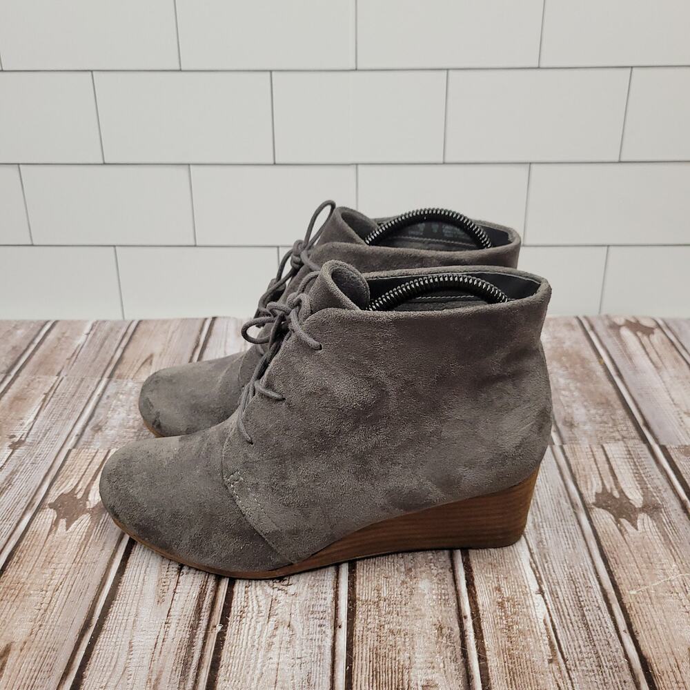 Dr. Scholl's Dakota Gray Suede Ankle Booties Womens Size 9 Comfort Shoes